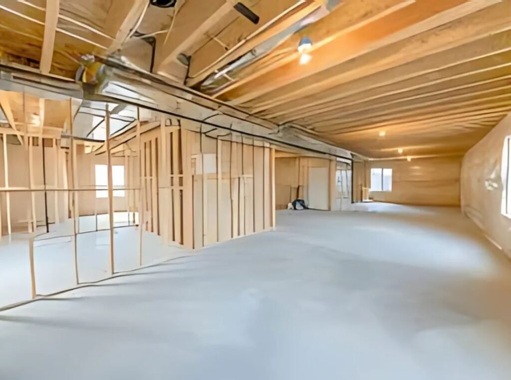 Framing structure for basement renovation