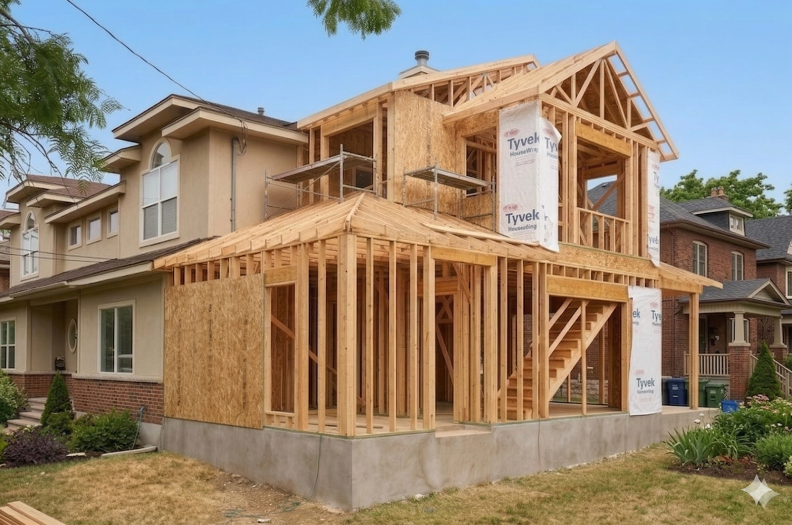 Home addition framing Burlington — Timberr Framing
